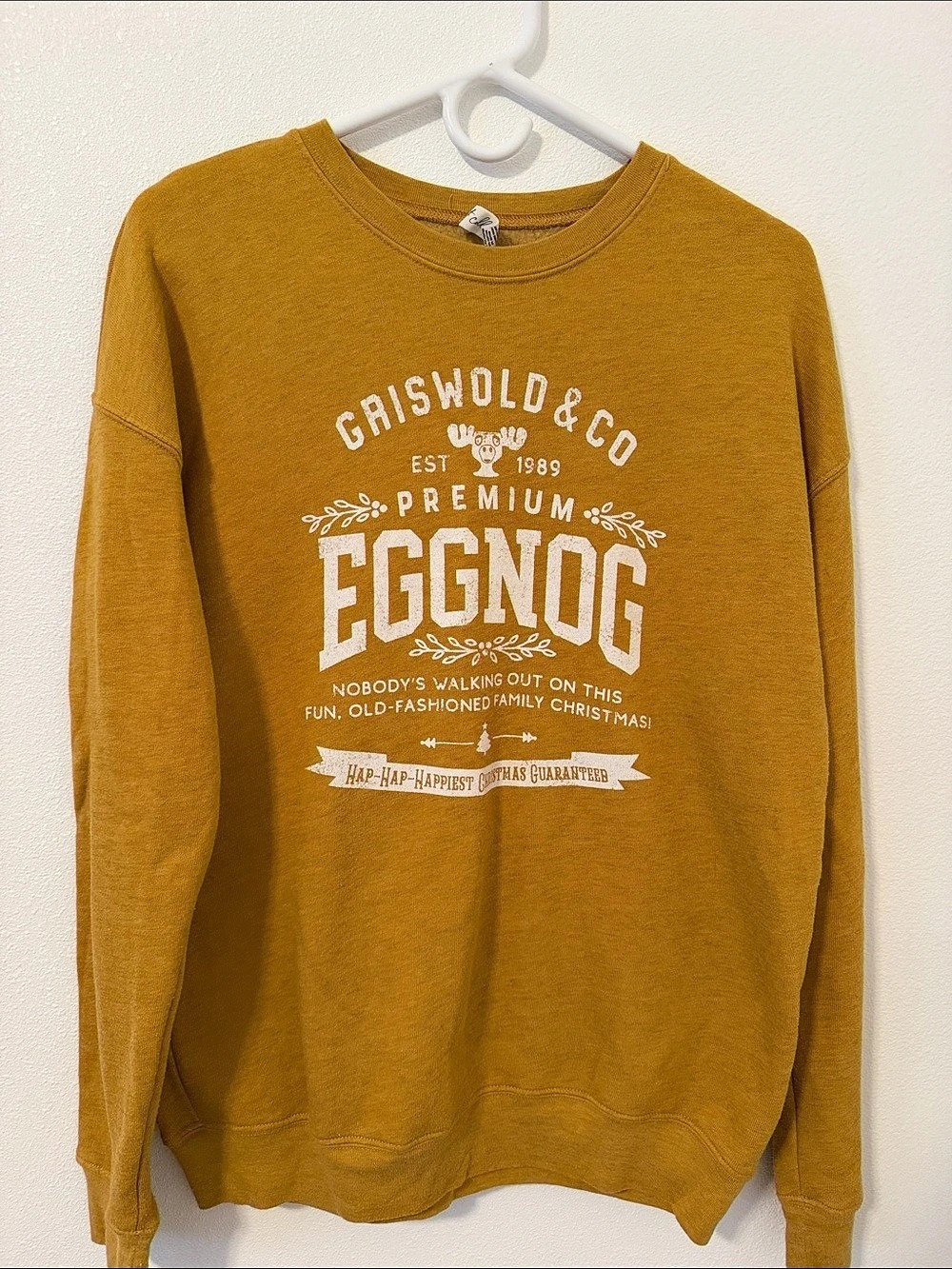 Griswold & Co Eggnog sweatshirt Graphic Sweatshirt in mustard yellow